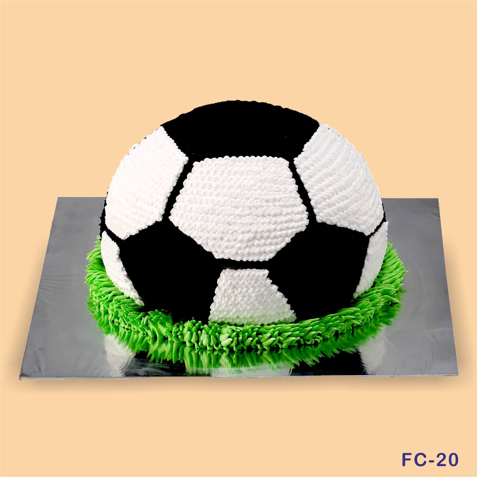 Football Theme Fondant Cake 2 Kg and Card