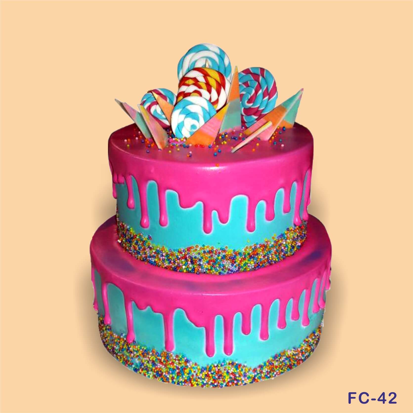 Two Tier Candy Cake