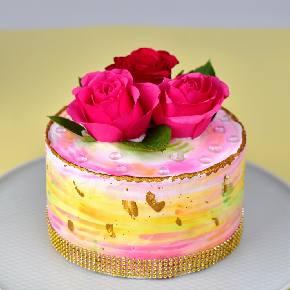 Rose Romance Valentine Cake