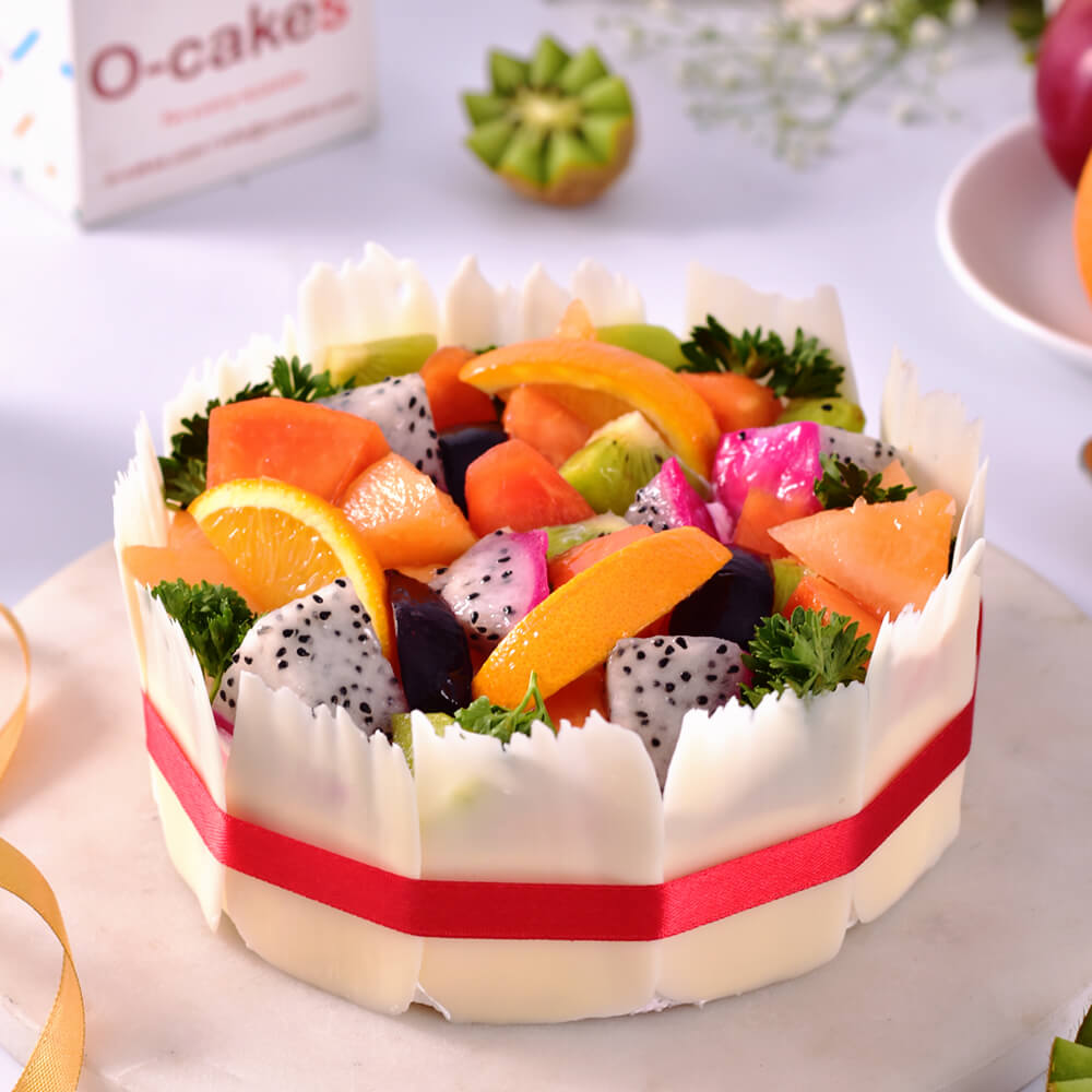 Best Fresh Fruit Cake Order Online from O-Cakes in Mumbai
