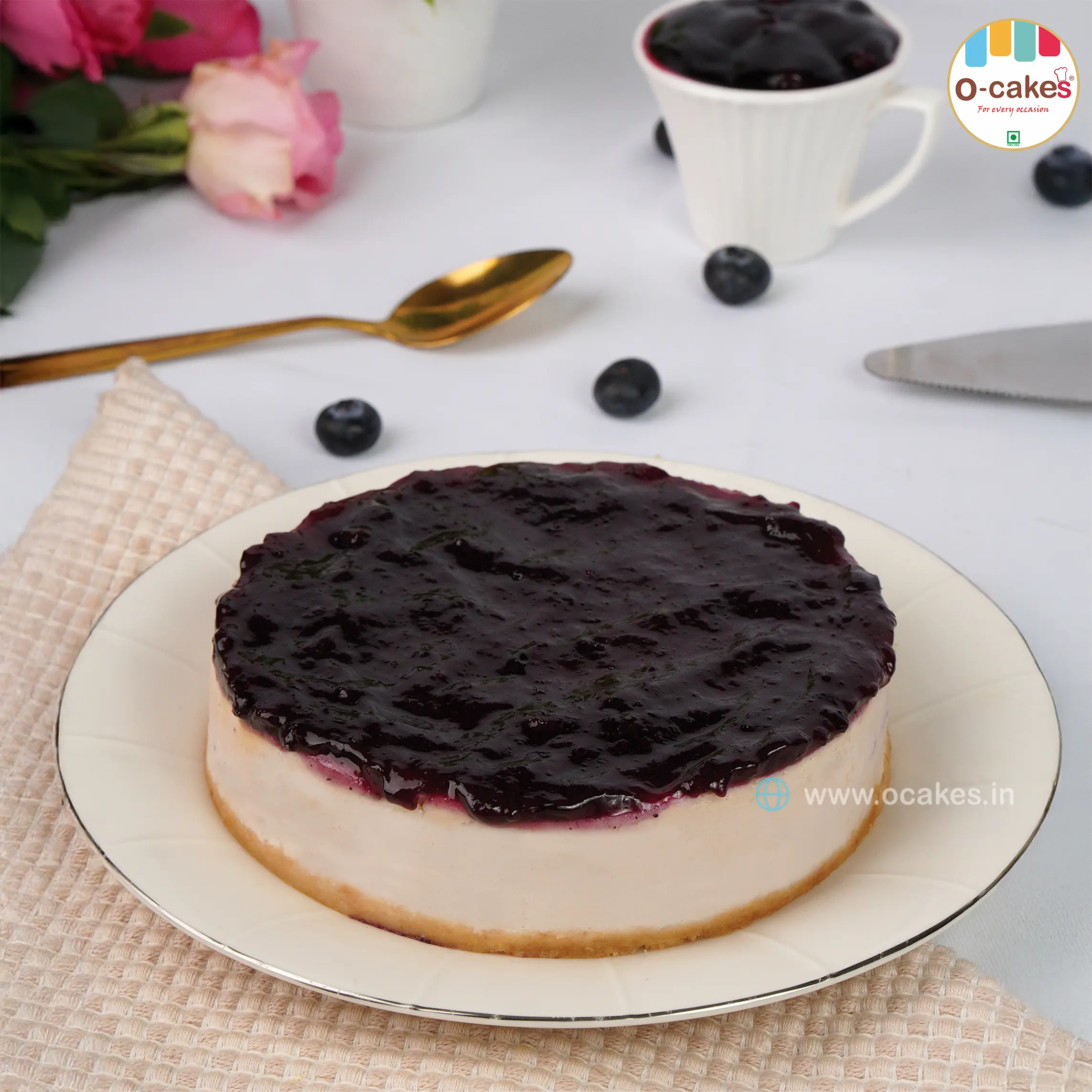 BLUEBERRY BAKED CHEESECAKE